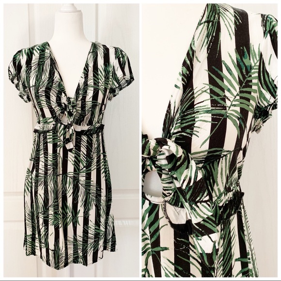 new look palm print dress